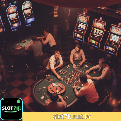 Imagem promocional do cassino online da SLOT7K mostrando jogos ao vivo